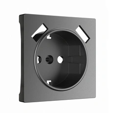 Изображение Накладка для розетки USB (графит матовый) W1179564